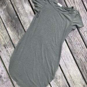 Army green body con dress